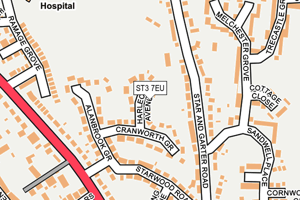 ST3 7EU map - OS OpenMap – Local (Ordnance Survey) ST3 7EU map - OS OpenMap – Local (Ordnance Survey)