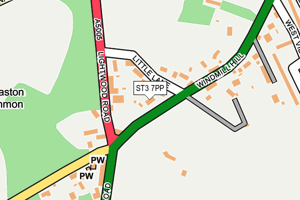 ST3 7PP map - OS OpenMap – Local (Ordnance Survey) ST3 7PP map - OS OpenMap – Local (Ordnance Survey)