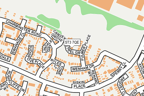 ST3 7QE map - OS OpenMap – Local (Ordnance Survey) ST3 7QE map - OS OpenMap – Local (Ordnance Survey)