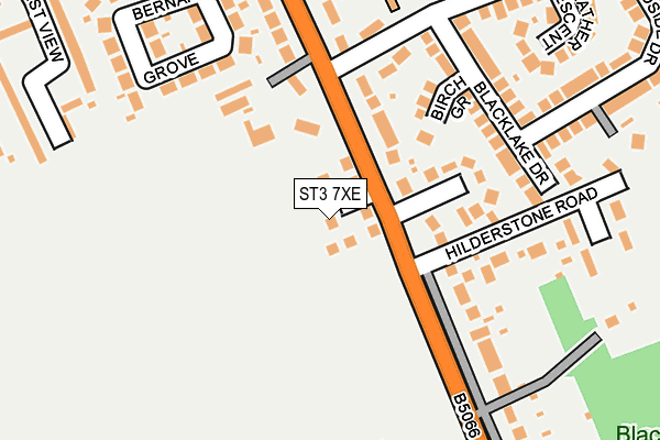 ST3 7XE map - OS OpenMap – Local (Ordnance Survey) ST3 7XE map - OS OpenMap – Local (Ordnance Survey)