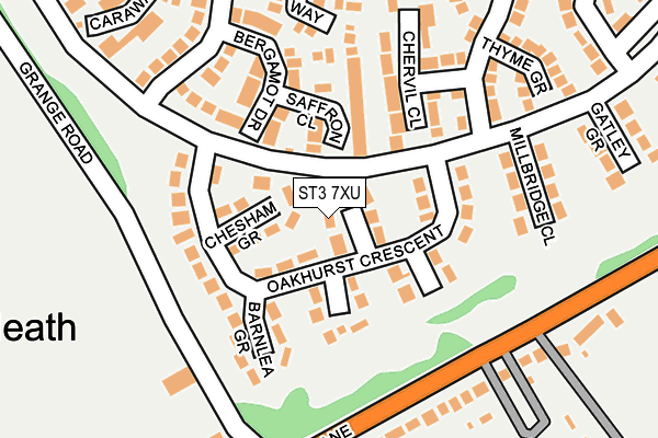 ST3 7XU map - OS OpenMap – Local (Ordnance Survey) ST3 7XU map - OS OpenMap – Local (Ordnance Survey)