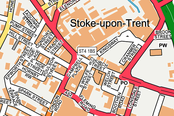 ST4 1BS map - OS OpenMap – Local (Ordnance Survey) ST4 1BS map - OS OpenMap – Local (Ordnance Survey)
