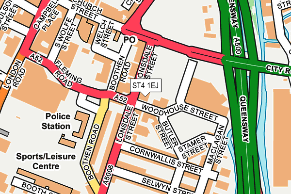 ST4 1EJ map - OS OpenMap – Local (Ordnance Survey) ST4 1EJ map - OS OpenMap – Local (Ordnance Survey)