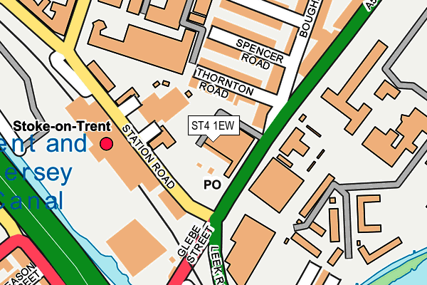 ST4 1EW map - OS OpenMap – Local (Ordnance Survey) ST4 1EW map - OS OpenMap – Local (Ordnance Survey)
