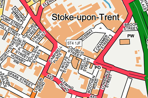 ST4 1JF map - OS OpenMap – Local (Ordnance Survey) ST4 1JF map - OS OpenMap – Local (Ordnance Survey)