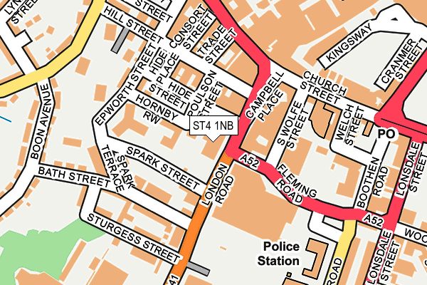 ST4 1NB map - OS OpenMap – Local (Ordnance Survey) ST4 1NB map - OS OpenMap – Local (Ordnance Survey)