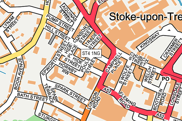 ST4 1NG map - OS OpenMap – Local (Ordnance Survey) ST4 1NG map - OS OpenMap – Local (Ordnance Survey)