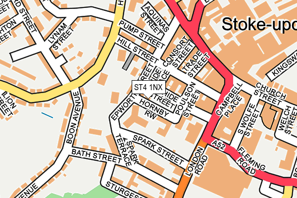ST4 1NX map - OS OpenMap – Local (Ordnance Survey) ST4 1NX map - OS OpenMap – Local (Ordnance Survey)