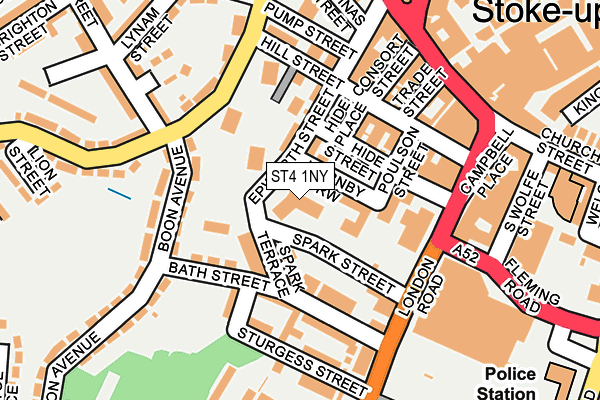 ST4 1NY map - OS OpenMap – Local (Ordnance Survey) ST4 1NY map - OS OpenMap – Local (Ordnance Survey)