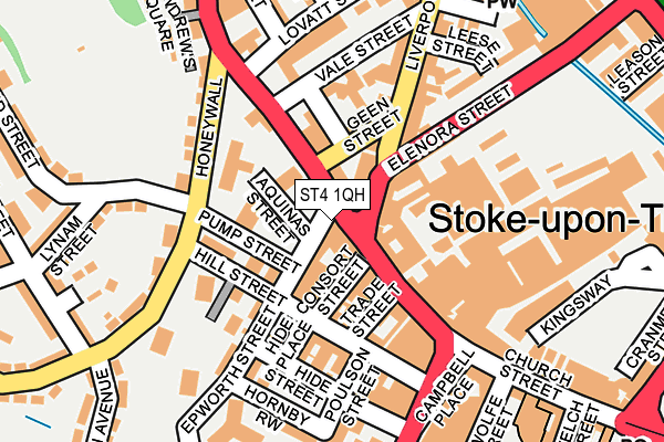 ST4 1QH map - OS OpenMap – Local (Ordnance Survey) ST4 1QH map - OS OpenMap – Local (Ordnance Survey)