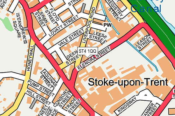 ST4 1QQ map - OS OpenMap – Local (Ordnance Survey) ST4 1QQ map - OS OpenMap – Local (Ordnance Survey)