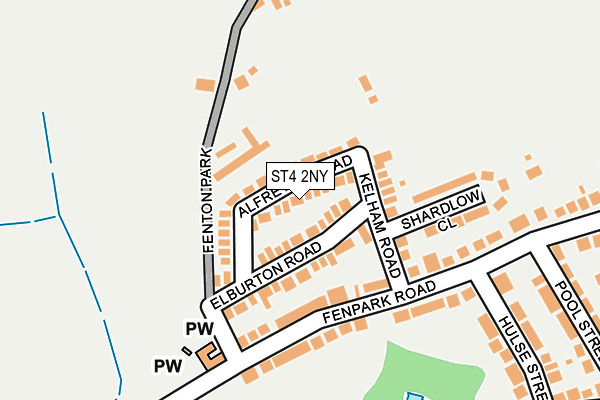 ST4 2NY map - OS OpenMap – Local (Ordnance Survey) ST4 2NY map - OS OpenMap – Local (Ordnance Survey)