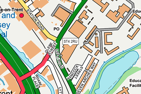 ST4 2RU map - OS OpenMap – Local (Ordnance Survey) ST4 2RU map - OS OpenMap – Local (Ordnance Survey)