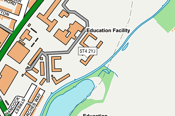 ST4 2YJ map - OS OpenMap – Local (Ordnance Survey) ST4 2YJ map - OS OpenMap – Local (Ordnance Survey)