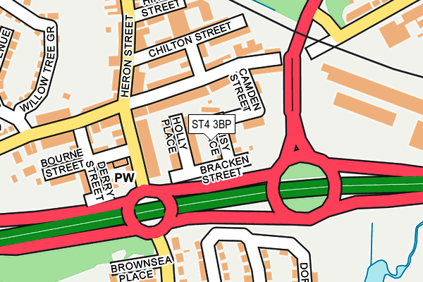 ST4 3BP map - OS OpenMap – Local (Ordnance Survey) ST4 3BP map - OS OpenMap – Local (Ordnance Survey)