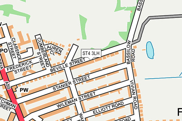 ST4 3LH map - OS OpenMap – Local (Ordnance Survey) ST4 3LH map - OS OpenMap – Local (Ordnance Survey)
