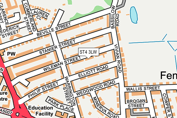 ST4 3LW map - OS OpenMap – Local (Ordnance Survey) ST4 3LW map - OS OpenMap – Local (Ordnance Survey)