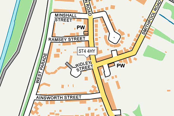 ST4 4HY map - OS OpenMap – Local (Ordnance Survey) ST4 4HY map - OS OpenMap – Local (Ordnance Survey)