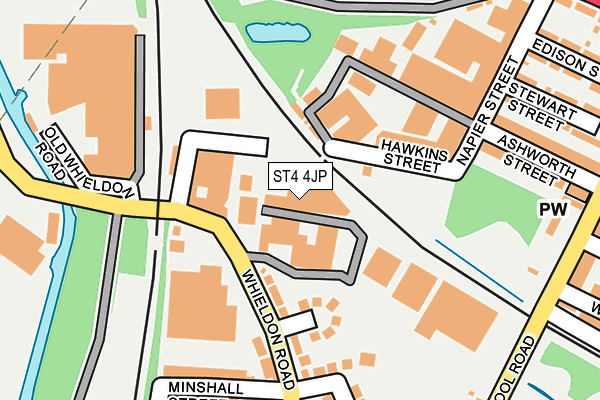 ST4 4JP map - OS OpenMap – Local (Ordnance Survey) ST4 4JP map - OS OpenMap – Local (Ordnance Survey)