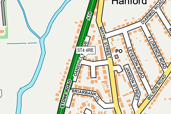 ST4 4RE map - OS OpenMap – Local (Ordnance Survey) ST4 4RE map - OS OpenMap – Local (Ordnance Survey)