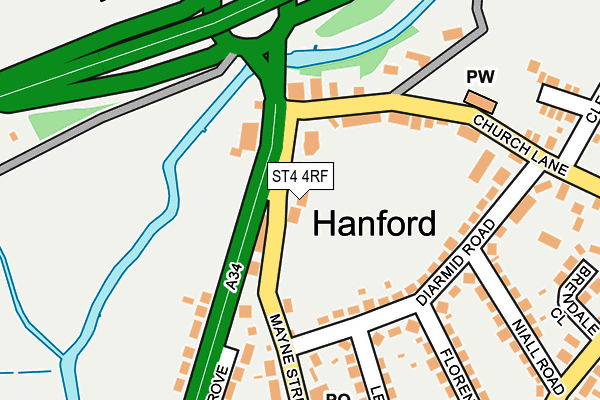 ST4 4RF map - OS OpenMap – Local (Ordnance Survey) ST4 4RF map - OS OpenMap – Local (Ordnance Survey)
