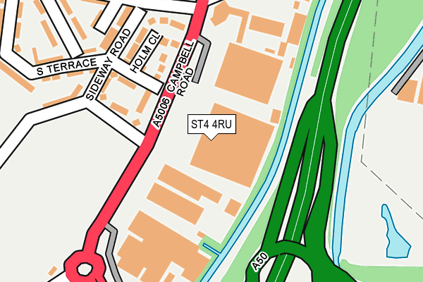 ST4 4RU map - OS OpenMap – Local (Ordnance Survey) ST4 4RU map - OS OpenMap – Local (Ordnance Survey)