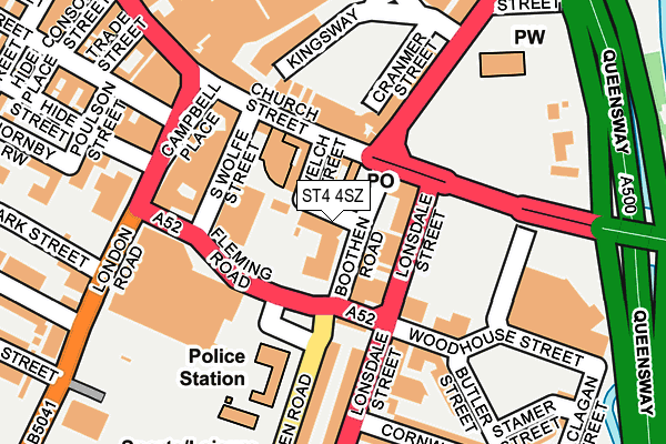 ST4 4SZ map - OS OpenMap – Local (Ordnance Survey) ST4 4SZ map - OS OpenMap – Local (Ordnance Survey)