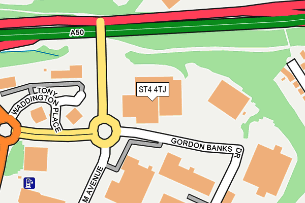 ST4 4TJ map - OS OpenMap – Local (Ordnance Survey) ST4 4TJ map - OS OpenMap – Local (Ordnance Survey)
