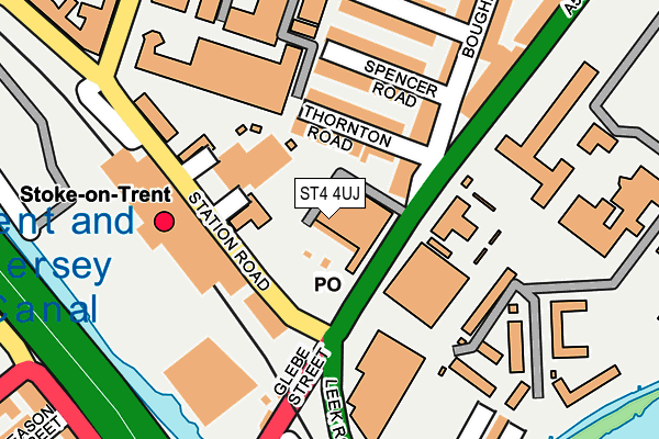 ST4 4UJ map - OS OpenMap – Local (Ordnance Survey) ST4 4UJ map - OS OpenMap – Local (Ordnance Survey)
