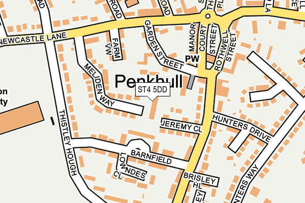 ST4 5DD map - OS OpenMap – Local (Ordnance Survey) ST4 5DD map - OS OpenMap – Local (Ordnance Survey)