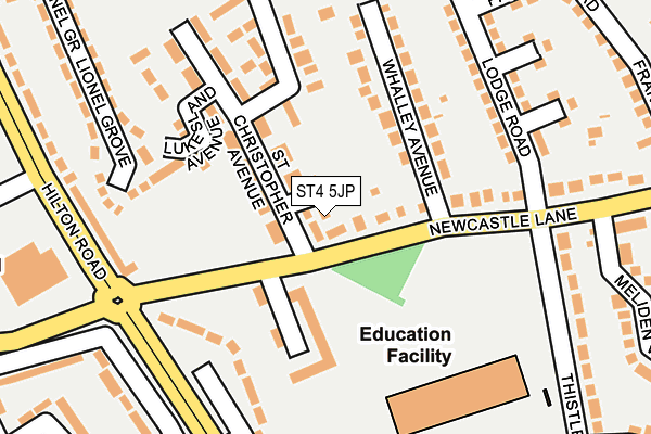 ST4 5JP map - OS OpenMap – Local (Ordnance Survey) ST4 5JP map - OS OpenMap – Local (Ordnance Survey)