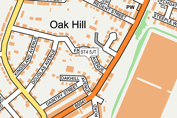 ST4 5JT map - OS OpenMap – Local (Ordnance Survey) ST4 5JT map - OS OpenMap – Local (Ordnance Survey)