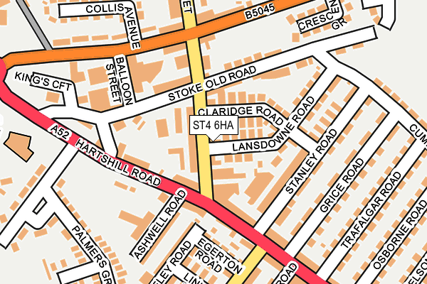 ST4 6HA map - OS OpenMap – Local (Ordnance Survey) ST4 6HA map - OS OpenMap – Local (Ordnance Survey)