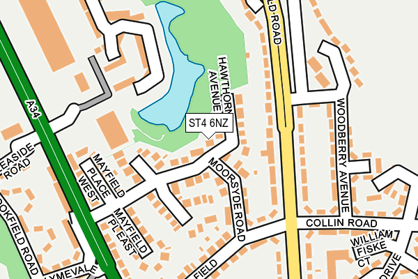 ST4 6NZ map - OS OpenMap – Local (Ordnance Survey) ST4 6NZ map - OS OpenMap – Local (Ordnance Survey)
