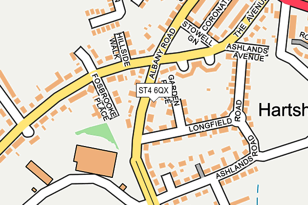 ST4 6QX map - OS OpenMap – Local (Ordnance Survey) ST4 6QX map - OS OpenMap – Local (Ordnance Survey)