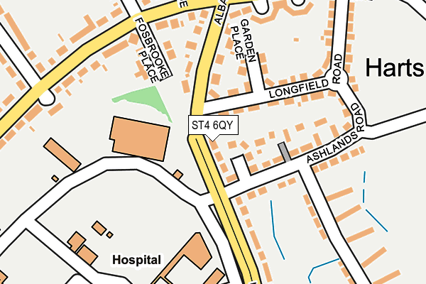 ST4 6QY map - OS OpenMap – Local (Ordnance Survey) ST4 6QY map - OS OpenMap – Local (Ordnance Survey)