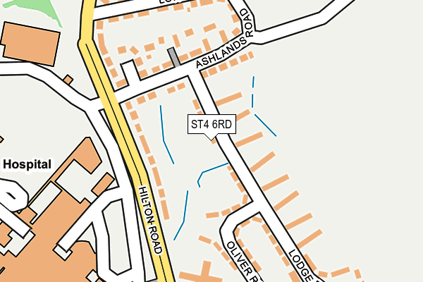 ST4 6RD map - OS OpenMap – Local (Ordnance Survey) ST4 6RD map - OS OpenMap – Local (Ordnance Survey)