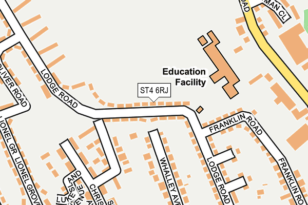 ST4 6RJ map - OS OpenMap – Local (Ordnance Survey) ST4 6RJ map - OS OpenMap – Local (Ordnance Survey)