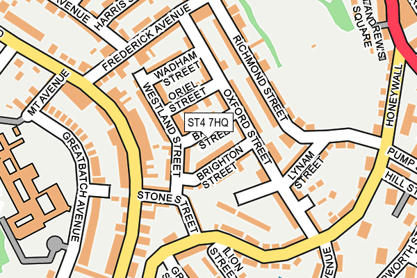 ST4 7HQ map - OS OpenMap – Local (Ordnance Survey) ST4 7HQ map - OS OpenMap – Local (Ordnance Survey)