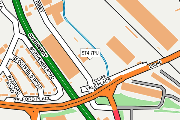 ST4 7PU map - OS OpenMap – Local (Ordnance Survey) ST4 7PU map - OS OpenMap – Local (Ordnance Survey)