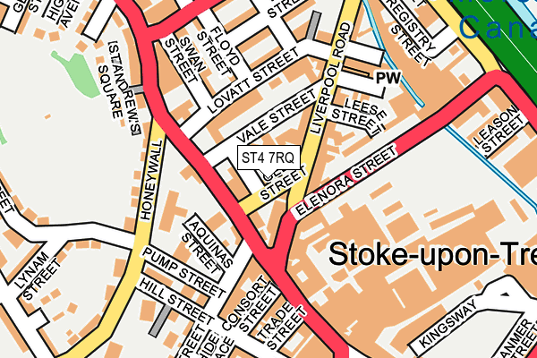 ST4 7RQ map - OS OpenMap – Local (Ordnance Survey) ST4 7RQ map - OS OpenMap – Local (Ordnance Survey)