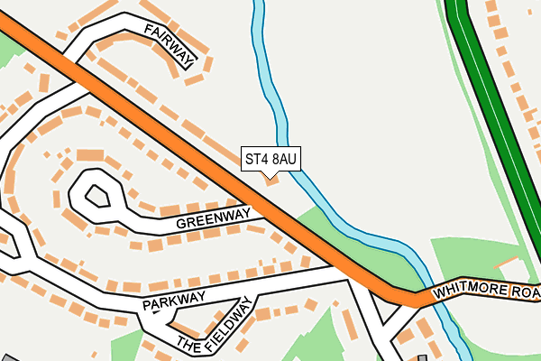 ST4 8AU map - OS OpenMap – Local (Ordnance Survey) ST4 8AU map - OS OpenMap – Local (Ordnance Survey)