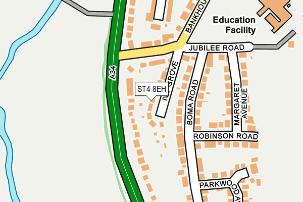 ST4 8EH map - OS OpenMap – Local (Ordnance Survey) ST4 8EH map - OS OpenMap – Local (Ordnance Survey)