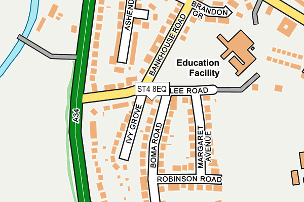ST4 8EQ map - OS OpenMap – Local (Ordnance Survey) ST4 8EQ map - OS OpenMap – Local (Ordnance Survey)