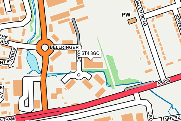 ST4 8GQ map - OS OpenMap – Local (Ordnance Survey) ST4 8GQ map - OS OpenMap – Local (Ordnance Survey)