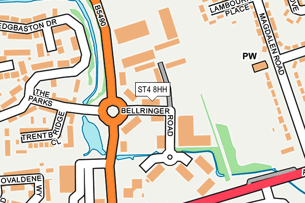 ST4 8HH map - OS OpenMap – Local (Ordnance Survey) ST4 8HH map - OS OpenMap – Local (Ordnance Survey)