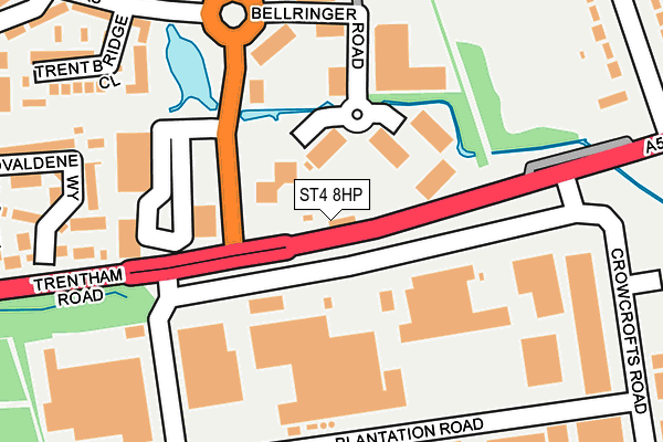 ST4 8HP map - OS OpenMap – Local (Ordnance Survey) ST4 8HP map - OS OpenMap – Local (Ordnance Survey)
