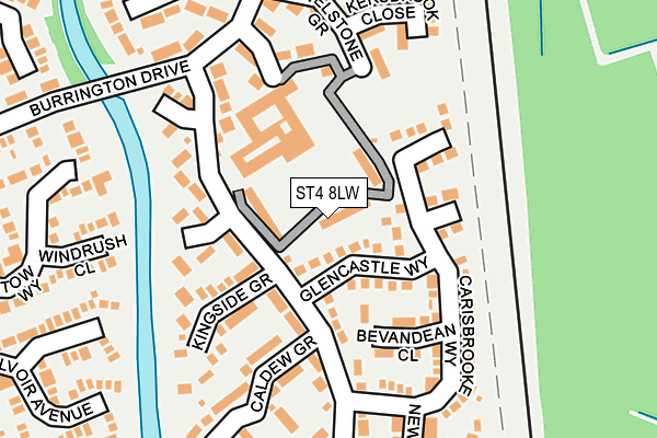 ST4 8LW map - OS OpenMap – Local (Ordnance Survey) ST4 8LW map - OS OpenMap – Local (Ordnance Survey)