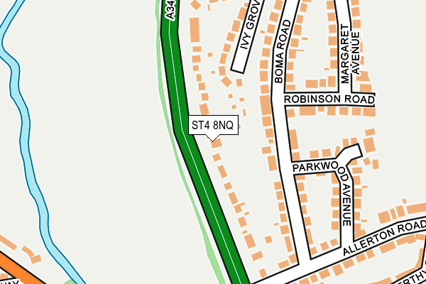 ST4 8NQ map - OS OpenMap – Local (Ordnance Survey) ST4 8NQ map - OS OpenMap – Local (Ordnance Survey)