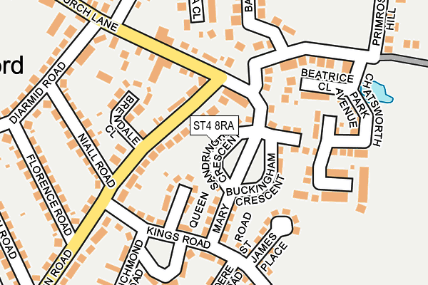 ST4 8RA map - OS OpenMap – Local (Ordnance Survey) ST4 8RA map - OS OpenMap – Local (Ordnance Survey)